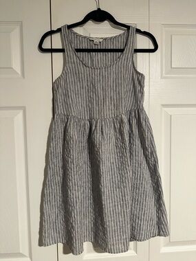 American Eagle Grey Striped Dress - Casual Summer Dress